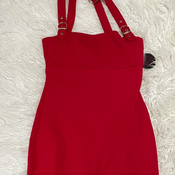 Hot Miami Styles Red Halter dress size small - New with tags - Picture 3 of 5